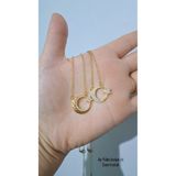 Ela takı Aksesuar Kararmaz Çelik Zirkon taşlı Ay yıldızlı kolye klasik modeli 1 numara