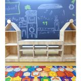 Ela Woodworking Masif Ağaç Çocuk Saklama Dolabı Nordic Home Bağımsız Kitaplık - Naturel Ahşap