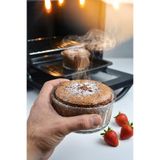 Ela&Elis Isıya Dayanıklı Cam Fırın Kasesi 4 Adet 10 cm-Sufle Kabı