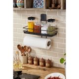 Ela&Elis Yapışkanlı Raflı Kağıt Havluluk Paslanmaz Çelik Banyo ve Mutfak Düzenleyici/Organizer Krom