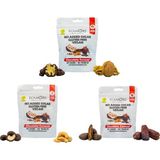 Elamore Şeker Ilavesiz, Glütensiz, Vegan Ceviz, Kaju, Hurma Bitter Çikolata - Doypack 50 gr x 3 Adet