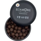 Elamore Şeker Ilavesiz, Glütensiz, Vegan Fındıklı Bitter Çikolata - Siyah Yuvarlak Metal Kutu, 150 gr