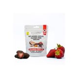 Elamore Şeker Ilavesiz, Glütensiz, Vegan Freeze Dried Çilekli Bitter Çikolata - Doypack, 50 gr
