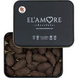 Elamore Şeker Ilavesiz, Glütensiz, Vegan Hurmalı Bitter Çikolata - Küçük Kare Metal Kutu, 150 gr