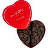 Elamore Şeker İlavesiz, Glütensiz, Vegan Mix Bitter Çikolata - Büyük Kalp Metal Kutu, 400 gr