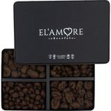 Elamore Şeker İlavesiz, Glütensiz, Vegan Mix Bitter Çikolata - Büyük Metal Kutu, 400 gr