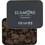 El'amore Şeker Ilavesiz, Glütensiz, Vegan Mix Bitter Çikolata - Küçük Kare Metal Kutu, 150 gr
