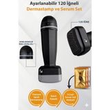 Elamour 120 Titanyum Iğneli Ayarlanabilir Iğne Ölçülü (0.25-2.0mm) Dermastamp Siyah - Serum Seti Hediyeli -