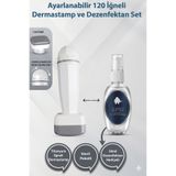 Elamour - Dezenfektan Hediyeli - 120 Titanyum Iğneli Ayarlanabilir Iğne Ölçülü(0.25-3.0mm) - Dermastamp