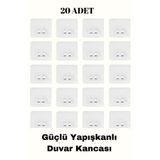 ELAMOUR Güçlü Kendinden Yapışkanlı Kancalar Köşe Rafı Banyo Rafı Duş Rafı Kancası, Su Geçirmez Askı 20 ADET