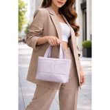 Elan Collection Kadın Çanta Kapitone Desen Günlük Orta Boy El Kol ve Omuz Çantası Beyaz