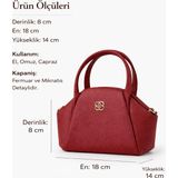 Elan Collection Kadın Çanta Küçük Boy Çapraz Askılı El ve Omuz Çantası Bordo
