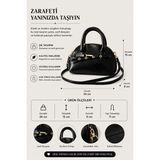 Elan Collection Kadın Çanta Modern Minimalist Tasarım Çapraz Askılı Şık El ve Omuz Çantası Siyah