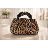 Elan Collection Kadın Çanta Premıum Modern Leopar Desenli Orta Boy Çapraz Askılı El Kol ve Omuz Çantası Leopar