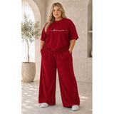 ELAN WEAR Kadın Büyük Beden Premium Oversize Pamuklu 2'li Eşofman Takımı Günlük Rahat Streetwear