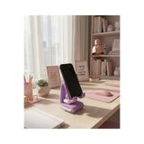 Elana Design Masaüstü Kaymaz Taban Telefon ve Tablet Standı - Kulaklık ve Not Kağıdı Bölmeli - Lila
