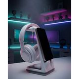 Elana Design Witcher Kulaklık Standı – Gamer Kulaklık & Telefon Standı | Beyaz-Gri | (1 Adet Mini Figür Hediyeli)