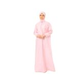 elanesa Kadın Pratik Namaz Elbisesi Fermuarlı Kolu Lastikli Yıldız Baskılı Başörtü Elbise Tek Parça 101