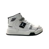 ELANOR SHOES Cool King Erkek Çocuk Spor Ayakkabı, Boğazlı Cırtlı, Beyaz, 34 Beden