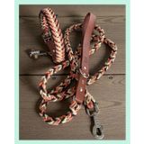 ELAR El Yapımı Paracord Köpek Boyun Tasması ve Gezdirme Kayışı Seti, Deri Detaylı, Ayarlanabilir – Örgü Strong 10 (XLarge (55-63 cm))