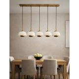 Elara Eskitme Cam Sarkıt Avize Modern Tasarım Opal Cam Salon Hol Avizesi - Eskitme - Gold