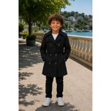 Elaria Collection Çocuk Günlük Trençkot I Dokuma Kumaş Pamuklu Astarlı Kemerli Mevsimlik Şık Kız Erkek Çocuk Trençkot