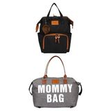 Elarque Bebek Bakım Çantası Termal Biberonlu Bebek Bakım Sırt Çantası ve Mommy Bag