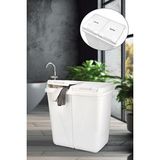 Elarque Çamaşır Sepeti Duo Colormatik Soft Kirli , 45+45 Lt, Violeta Beyaz