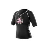 Elarque Dalış Elbisesi Güneş Koruyucu Kadın Rash Guard, Siyah Vintage, Termal Içlik ile Koruma
