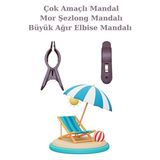 Elarque Deniz Malzemesi Büyük Boy Plaj Havlu Mandalı - Havlu ve Şezlong Sabitleyici