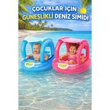 Elarque Deniz Malzemesi Gölgelikli Bebek Deniz Simiti ile Rahat ve Güvenli Yüzme Deneyimi
