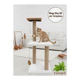Elarque Kedi Tırmalaması 86 cm Peluş Dokulu Çok Katlı Kedi Tırmalama Tahtası, Yumuşacık ve Dayanıklı
