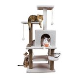 Elarque Kedi Tırmalaması Oyun ve Dinlenme Platformlu Kedi Evi - Salıncağıyla Eğlence Sunar