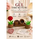 Elarque Makyaj & Takı Organizeri Gül Desenli Gizli Bölmeli Takı Kutusu, Dekoratif ve Saklama Çözümü