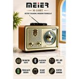 Elarque Nostaljik Radyo Retro Fm/am/sw Radyo ve Bluetooth Hoparlör, Şarjlı Müzik Kutusu