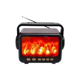 Elarque Nostaljik Radyo Şömine Temalı Bluetooth Hoparlör ve Fenerli Mp3 Çalar, Nostaljik Görünüm