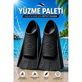 Elarque Palet & Patik Siyah Havuz ve Deniz Yüzücü Ayak Paleti - Taşıma Çantasıyla Kolay Taşıma