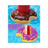 Elarque Plaj Oyuncakları Deniz Yatağı ve Şişme Bardak Tutucu Donut Seti, Rahat ve Eğlenceli Plaj Key