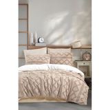 Elart Bonny Peluş Nevresim Takımı 4 Parça Tek Kişilik Krem - 160 x 220 cm