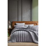 Elart Comfort Yeni Nesil Çift Kişilik Uyku Seti - 3 Parça Velvet Gümüş (230x220) Gümüş