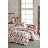 Elart Elart fitted Nevresim Takımı Çift Kişilik Doğal Pamuk Ranfors 4 Parça Carina - 200 x 220 cm - Kahve