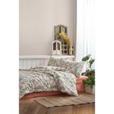 Elart Fitted Nevresim Takımı Ranfors Tek Kişilik 3 Parça Flores Pudra - 160 x 220 cm