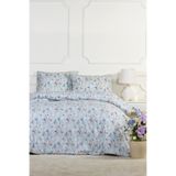 Elart Floret Nevresim Takımı Çift Kişilik Lastikli Çarşaf (200x220 cm) Yeşil