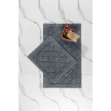 Elart Frio Banyo Halısı Paspas Takımı Pamuklu 2 Adet (60X100 Cm) Antrasit