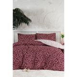 Elart Jasmin Nevresim Takımı Çift Kişilik %100 Pamuk Ranforce Lastikli Çarşaf (200x220 cm) Bordo
