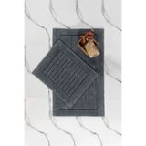 Elart Luin Banyo Halısı Paspas Takımı Pamuklu 2 Adet (60X100 Cm) Antrasit