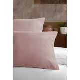 Elart Ranforce Yastık Kılıfı %100 Pamuk 2 Parça (50x70 cm) Gülkurusu
