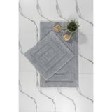 Elart Solid Banyo Halısı Paspas Takımı Pamuklu 2 Adet (60x100 cm) İndigo