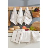 Elart Sophia Mutfak Havlusu 6 Adet 45x30 Cm Krem Krem