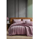 Elart Velvet Comfort Set Uyku Seti Çift Kişilik Kadife 3 Parça (230x220 cm) Gülkurusu
